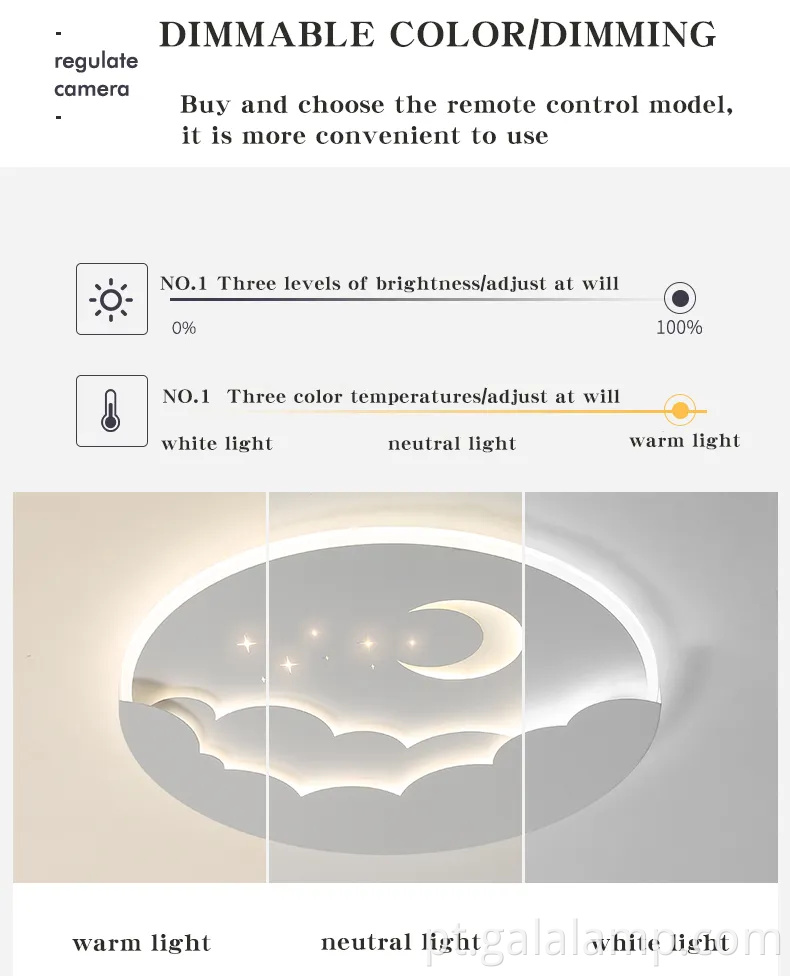 Lâmpada de teto da lua de desenho animado para crianças 'quartos
